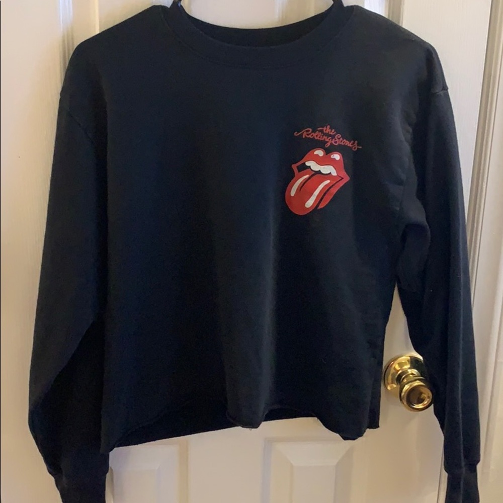 The Rolling Stones cropped crewneck